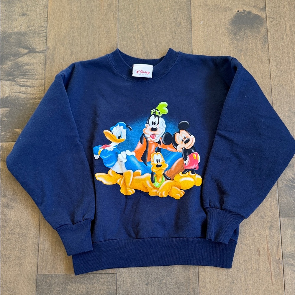 Vintage Disney Store Mickey and Friends Crewneck Sweatshirt Kids Youth